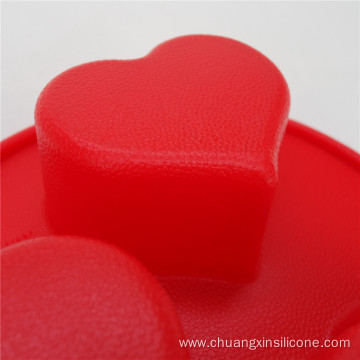 Silicone Bakeware Baking Pan Heart Shape 6-Cup